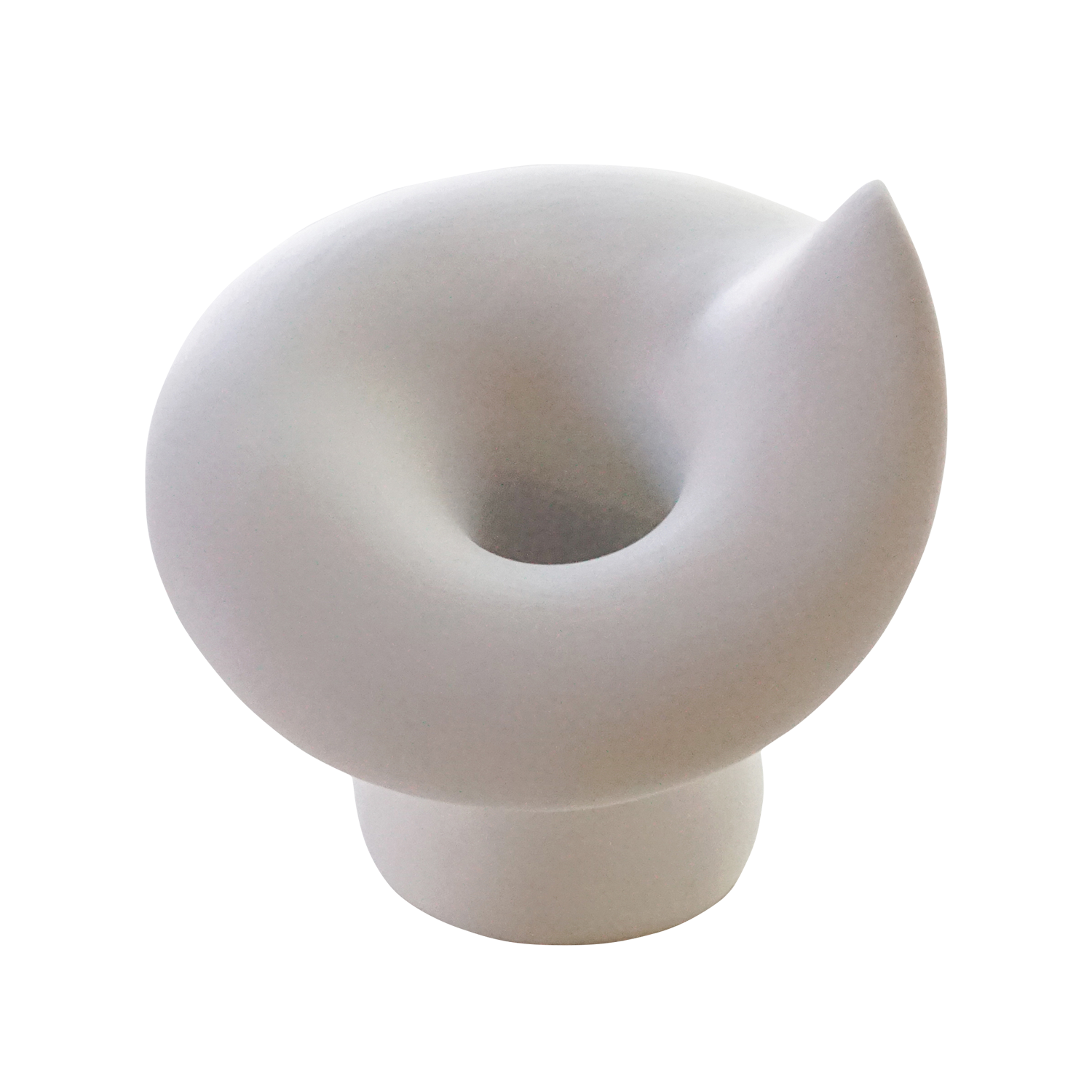 white mushroom shape taper candle holder