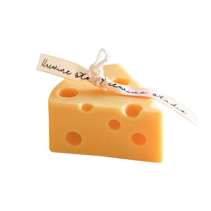 slice of cheese soy pillar candle