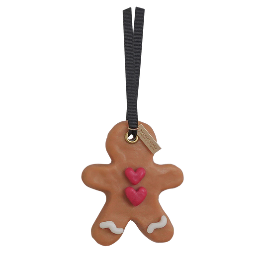 gingerbread scented wax with black ribbon