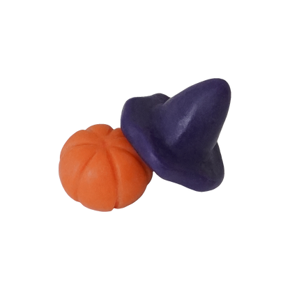purple wizard hat and pumpkin wax melts