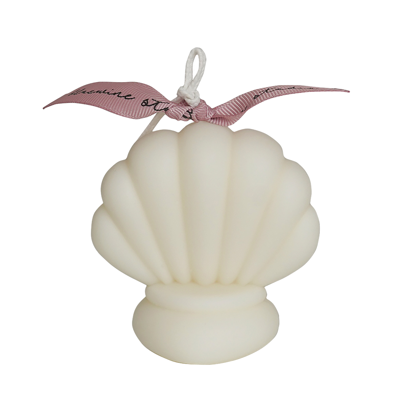 shell shaped soy pillar candle