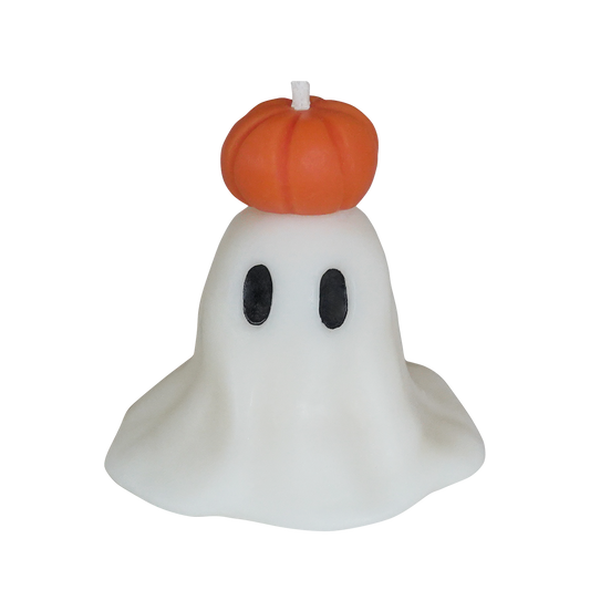 pumpkin ghost candle
