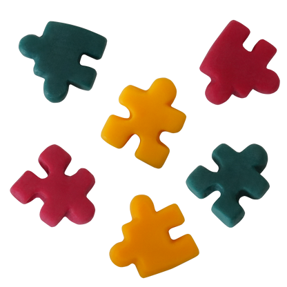 jigsaw puzzle shape colorful wax melts