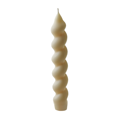 wave spiral taper candle