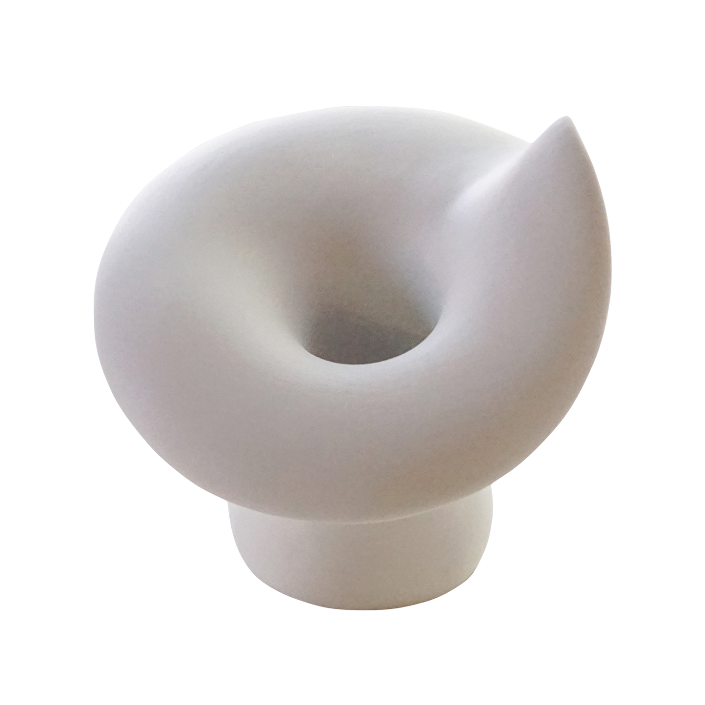 white mushroom shape taper candle holder